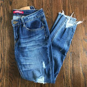 UnionBay Distressed Paint Splatter Jean,(Jrs)Size3